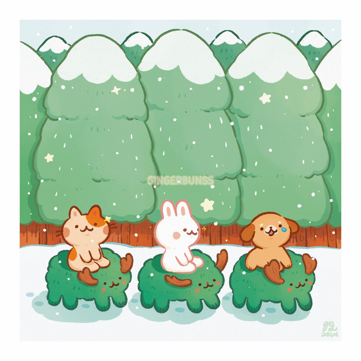 Going home for Christmas Art Print