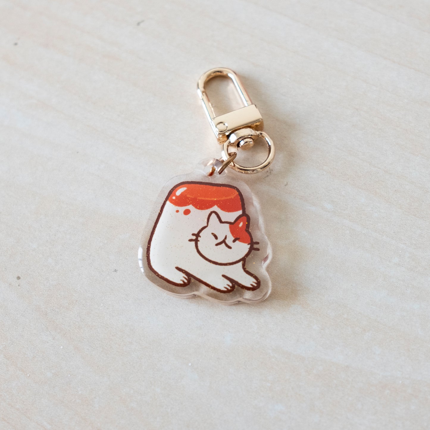 Pudding Cat Acrylic Charm