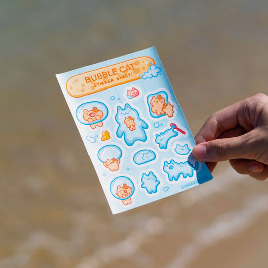 Bubble Cat Sticker Sheet