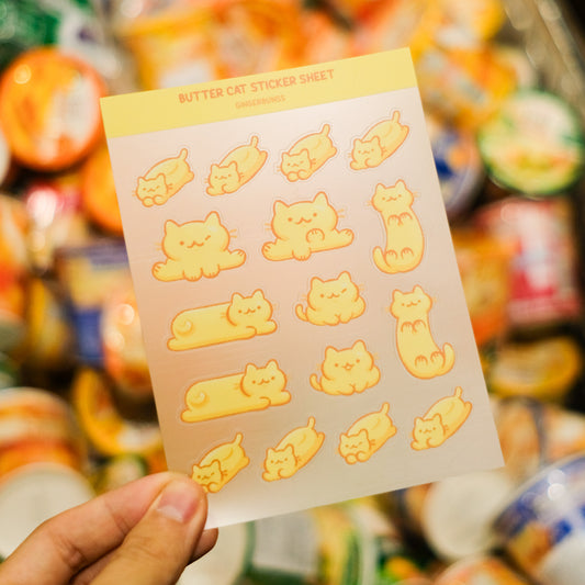 Butter Cat Sticker Sheet