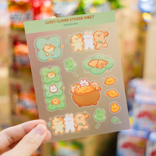 Lucky Clover Sticker Sheet