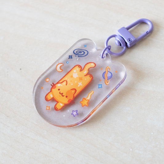 Cosmic Cat Acrylic Charm
