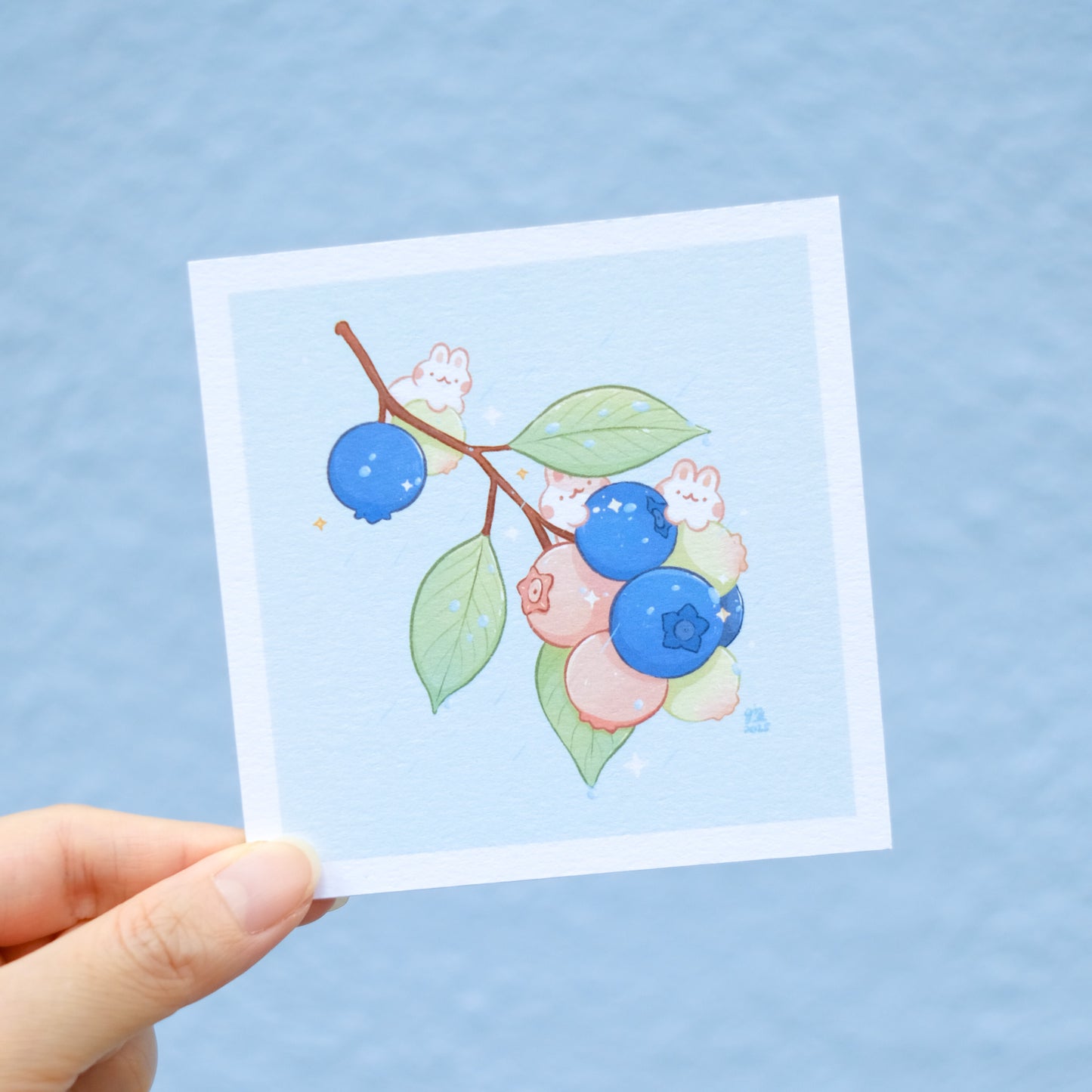 Blueberry Shower Art Print