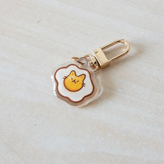Egg Cat Acrylic Charm