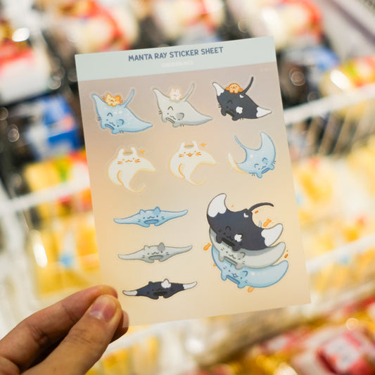 Manta Ray Sticker Sheet