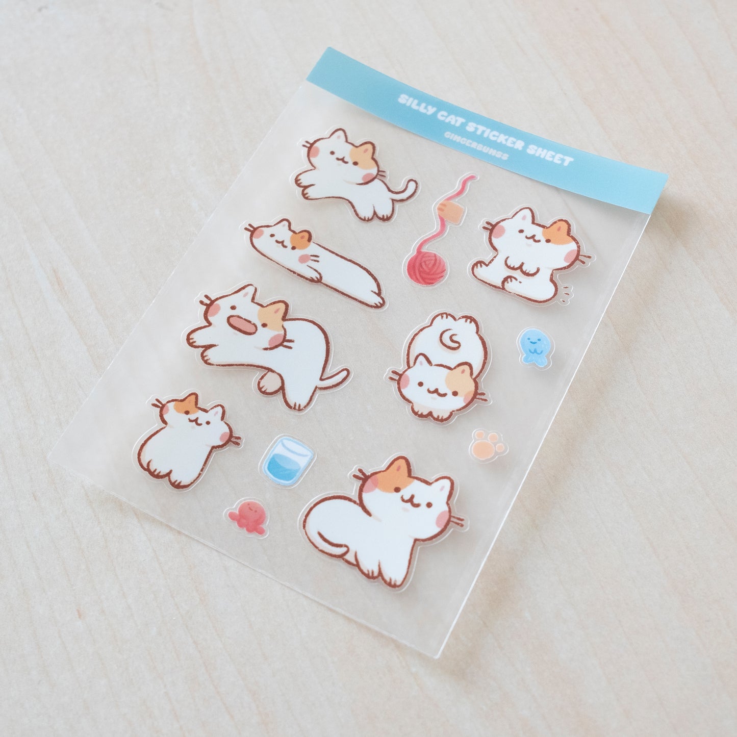 Silly Cat Sticker Sheet
