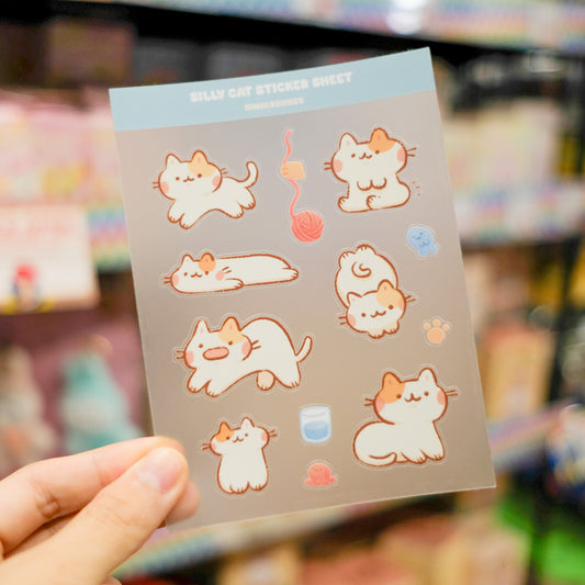 Silly Cat Sticker Sheet