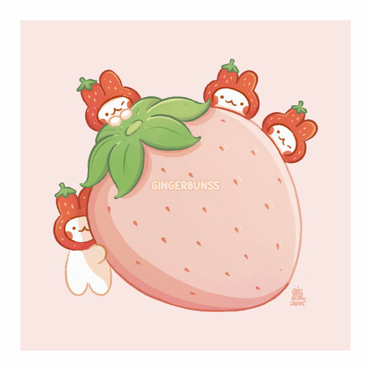 Giant Strawberry Art Print