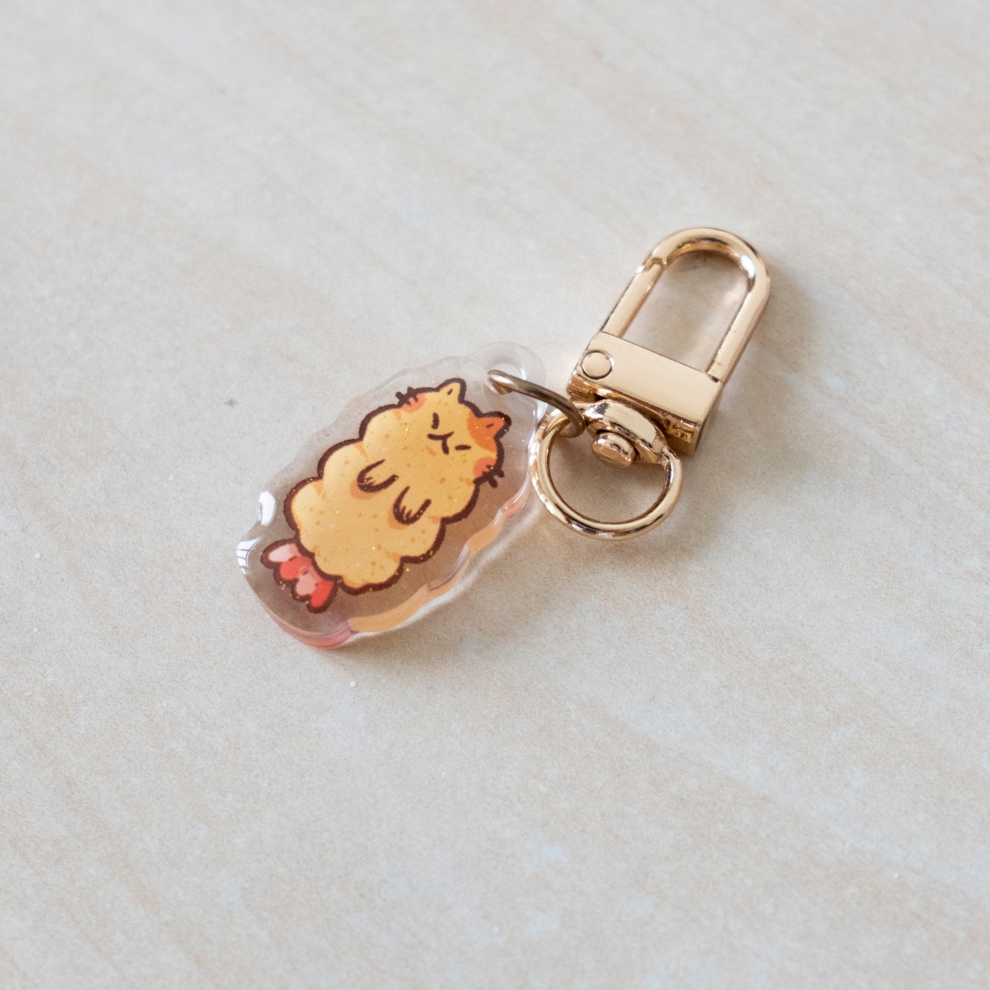 Tempura Cat Acrylic Charm
