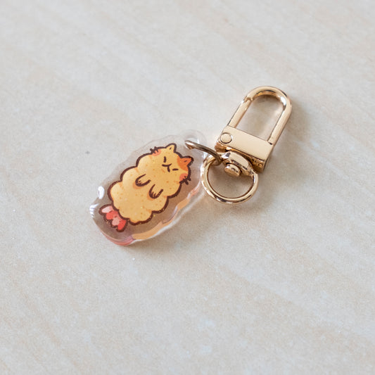 Tempura Cat Acrylic Charm