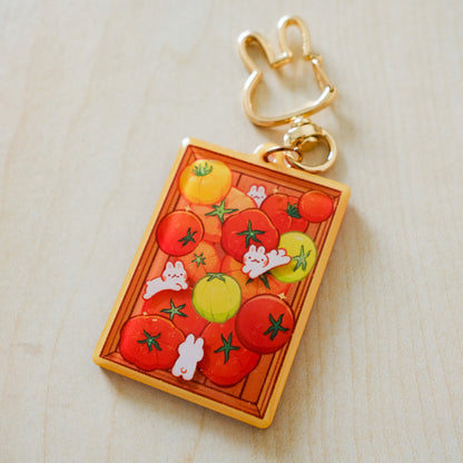 Tomato Rabbit Layered Acrylic Charm