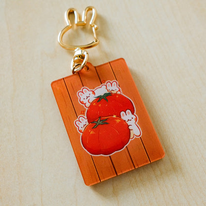 Tomato Rabbit Layered Acrylic Charm