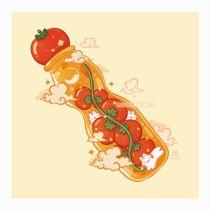Tomato Ramune Art Print
