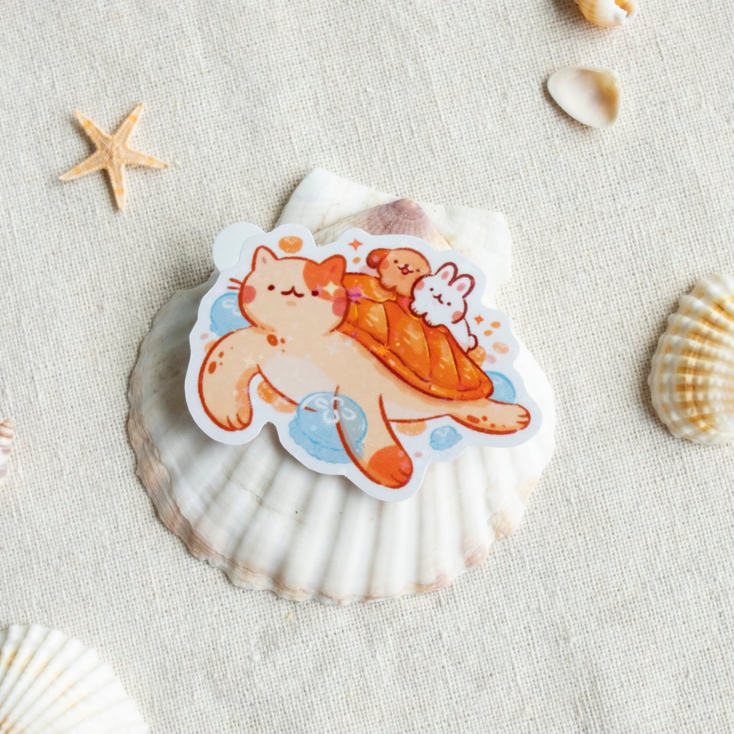 Turtle Cat Sticker