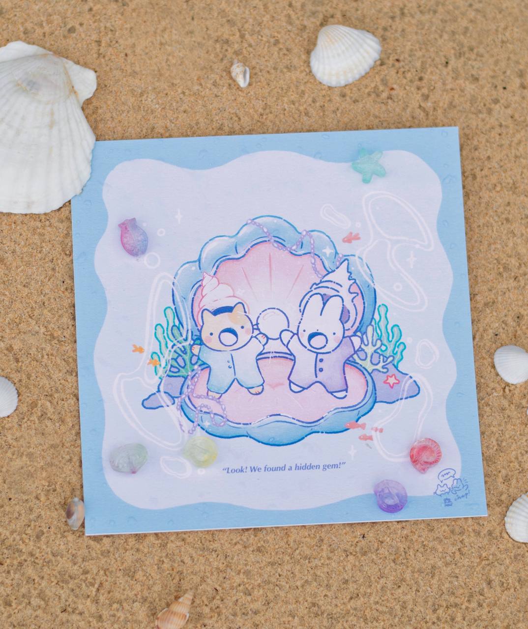 [CHAPALANG.CREATIONS X GINGERBUNSS] 'Hidden Gem!' Collaborative Art Print